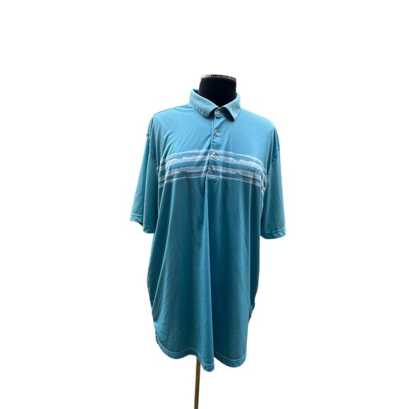 New Men's 2XL Greg Norman Performance Play Dry Blue Golf Polo Shirt - Picture 12 of 14